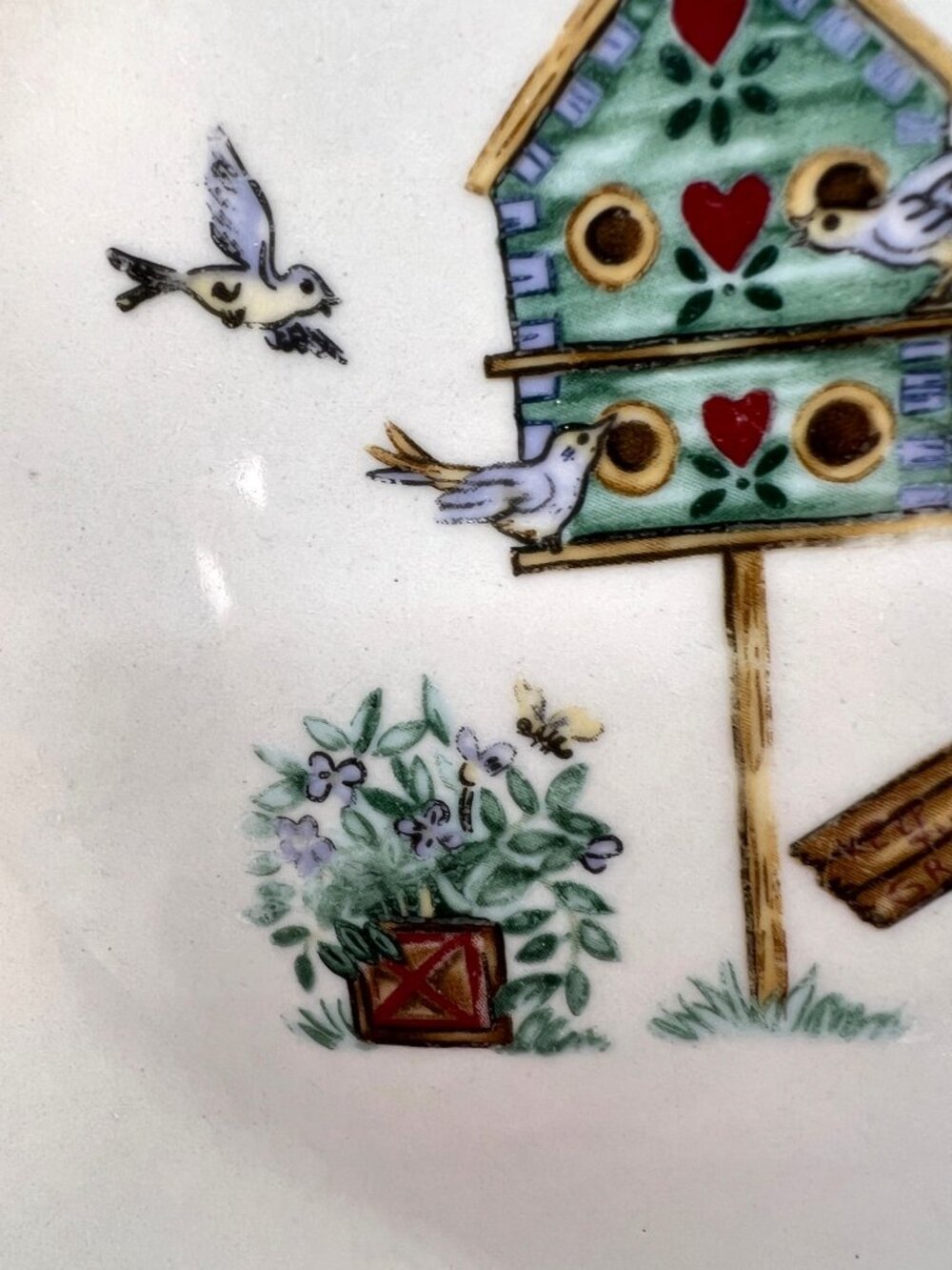 Thomson Birdhouse pottery Dinner Plate Round - Picture 4 of 6
